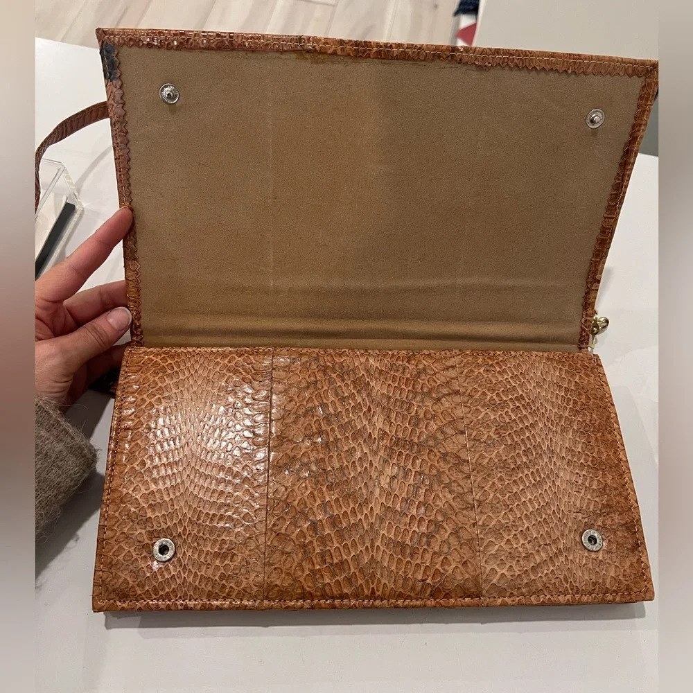 Vintage Pierre Cardin Croc leather shoulder handbag purse - Picture 7 of 10